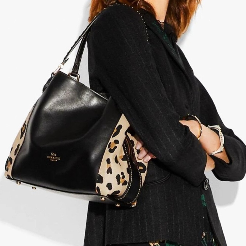 Coach Edie Shoulder Bag 31 leopard print